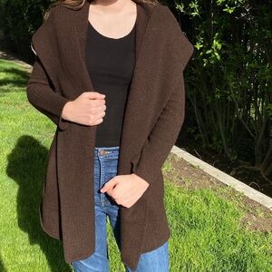 Vince‎ Yak Yak Wool Knit Brown Cardigan Size Medium